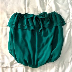 Flowy Emerald Tube Top